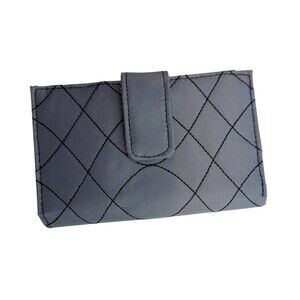 Travelon Wallet Womens One Size Gray Quilted RFID Bifold Zip Coin Pocket